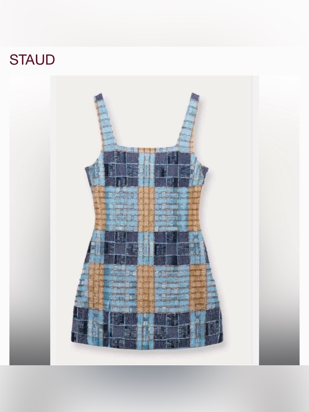STAUD Multicolor Beaded Dress NWT